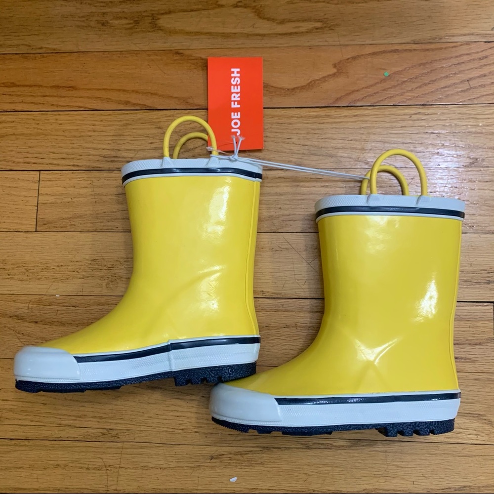 NEW- JOE FRESH YELLOW RAIN BOOTS